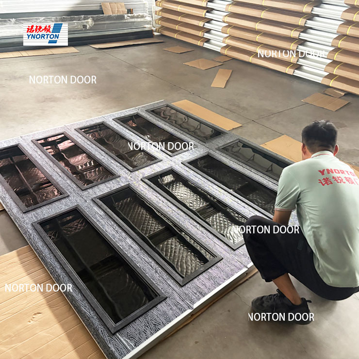 Aluminium Glass Automatic garage fores